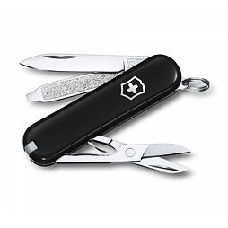 VICTORINOX nůž Classic SD černý, kompaktní 58mm, 7 funkcí