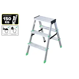 KRAUSE schůdky Al 3 oboustranné 65cm, nosnost 150kg 10.66-2-03-OB