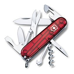 VICTORINOX nůž Climber red-transparent, 91mm, 14 funkcí