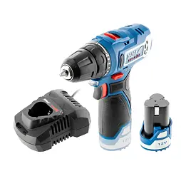 DEDRA aku vrtačka 12V/2Ah, 32Nm, 0-400/1300 ot./min., nabíječka DED7302, DED7310T03