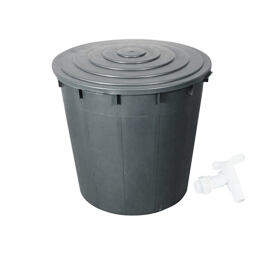 sud na vodu 500l s víkem, vypouštěcí ventil, PH, ANTRACIT
