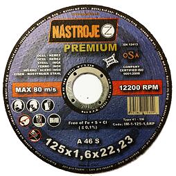 NÁSTROJE CZ kotúč rezný 125*1,0mm oceľ a nerez IM-1-125-1,0RP PREMIUM