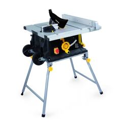 PROTECO stolní pila 1600W, 254mm, podstavec + kolečka, Al stůl, 51.01-SKP-254-1600