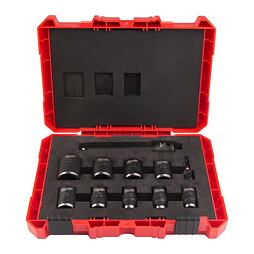 MILWAUKEE 4932478290 sada 1/2" priemyslových hlavíc 10-24mm, adaptér 1/4", predĺženie 1/2" 150mm