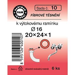 HARTMAN těsnění fíbrové k výtokovému ramínku, sada č. 10