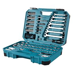 MAKITA E-06616 gola sada 1/4"+3/8", očkoploché klíče + bity, 120-dílná