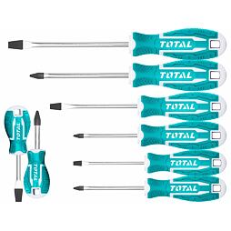 TOTAL sada šroubováků 8-dílná, PL+PH+MINI, THT250608