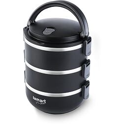 LAMART LT6023 termojídlonosič 3-dílný PH+NEREZ, 1,8l
