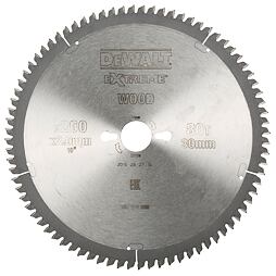 DeWalt DT4280 pílový kotúč 260*30 mm, 80 zubov, TCG -5°, dyha, laminát, hliník