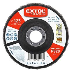 EXTOL PREMIUM lamelový kotúč 125mm šikmý, karbidové rúno, K320 - veľmi jemný, 8803385