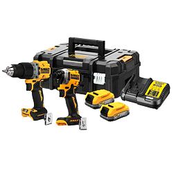 DeWalt DCK2050E2T-QW aku sada POWERSTACK Twin Kit, 18V/2*1,7Ah, DCD805+DCF850, TSTAK