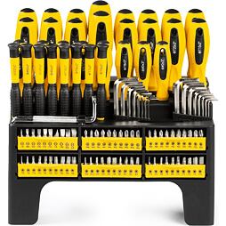 FIELDMANN FDS 5009-116R súprava skrutkovačov, bitov, hlavíc a imbusov 116-dielna, PH stojanček