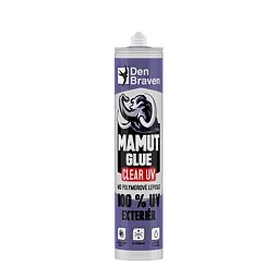 DEN BRAVEN Mamut Glue CLEAR UV, MS polymer lepidlo pro exteriér, 290ml, transparent, 51933BD