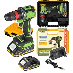 PROCRAFT PA18Pro DFR aku bezuhlíkový šroubovák 20V/1*1,5Ah, 30Nm, 0-450/1500 ot./min, kufr