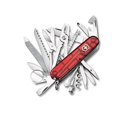 VICTORINOX nůž SWISS CHAMP červený transparentní, 33 funkcí