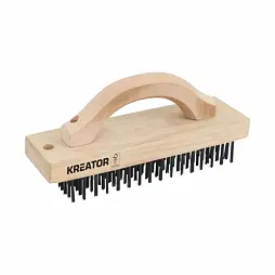 KREATOR kartáč drátěný ocelový ruční, dřevěná rukojeť, KRTH50001