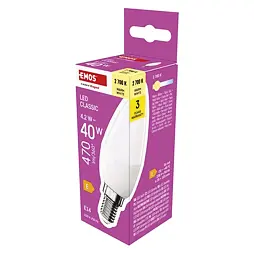 EMOS LED žárovka CLS CANDLE 5W (40W), 470lm, E14, ZQ3E21