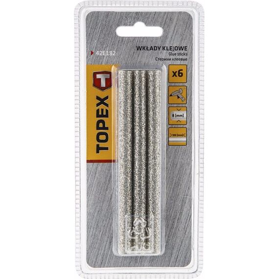 TOPEX tyčinka tavná 8mm trblietky strieborné 42E182