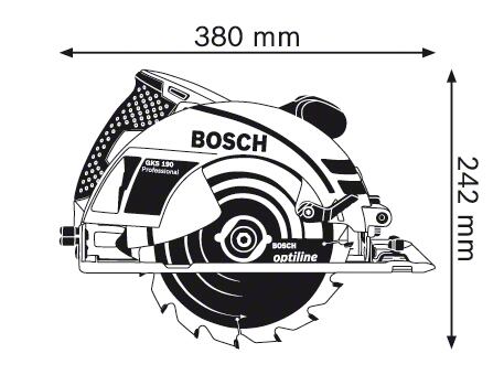 BOSCH GKS 190 okružná píla 1400W, 66mm, 0601623000