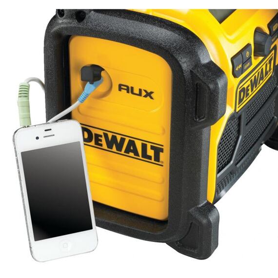 DeWalt DCR019 stavebné aku rádio napájané XR batériou alebo 230V