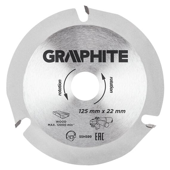 GRAPHITE pilový kotouč 125*22,2*2,8mm pro úhlové brusky 55H599