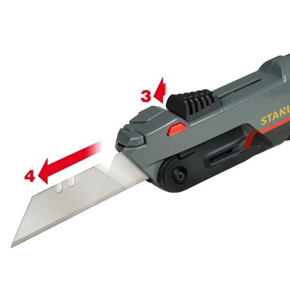 STANLEY 0-10-242 bezpečnostní nůž s autom.zasouvací čepelí, pogumovaná rukojeť, čepel na pásky FATMA