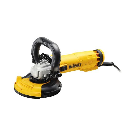 DeWalt DWE4217KT set na broušení betonu 125mm/1200W, diamantový kotouč, odsávací kryt