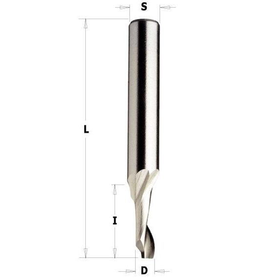 CMT špirálová fréza na ALU a PVC - D8*14 L80 S=8mm HSS C18808051