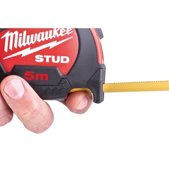 MILWAUKEE 48229905 svinovací metr 5m, 5/27 STUD, vysoce odolný, nylonová ochrana, tř.přesnosti II.