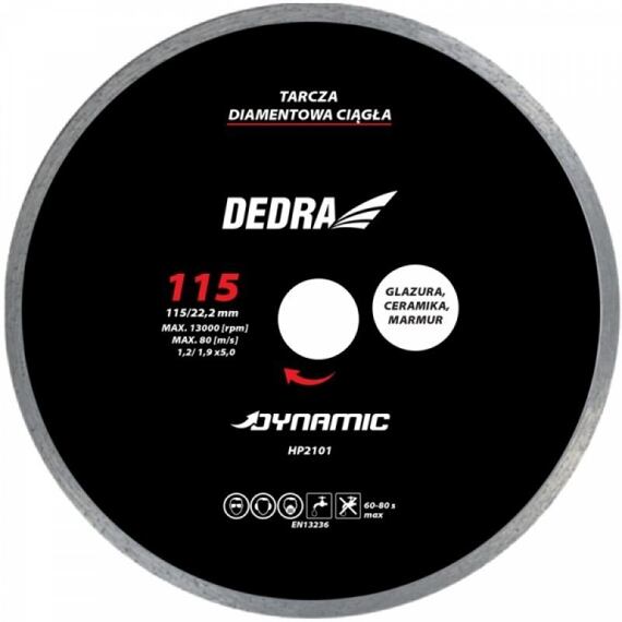 DEDRA diamantový kotúč rezný 230 mm/22,2 mm, hladký, na obklady HP2106