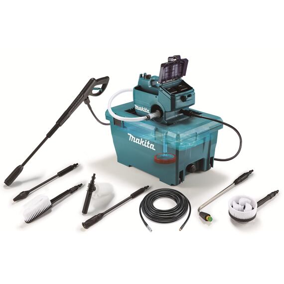 MAKITA DHW080ZK aku tlaková myčka 2*18V LXT, 30/55 bar, nádoba (kufr) 50l, samonasávání, bez baterie