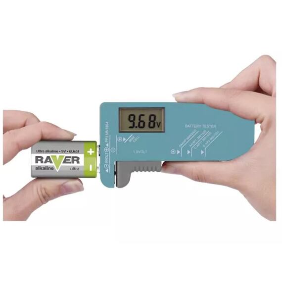 EMOS univerzální tester baterií LCD (AA, AAA, C, D, 9V, knoflíkových), N0322