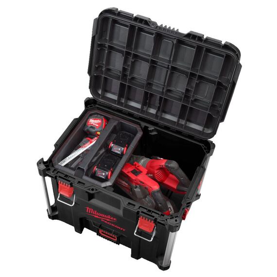 MILWAUKEE 4932478162 box PACKOUT XL, nosnosť až 45kg, IP65, vnútorný organizér