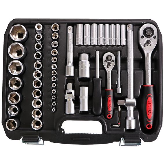 SIXTOL gola sada 108-dílná 1/2"+1/4", prodloužené hlavice, SX3022