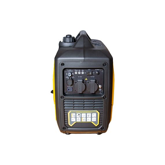 PROTECO elektrocentrála invertorová 2*230V, max. výkon 2kW, trvalý výkon 1,8kW, hmotnost 18kg