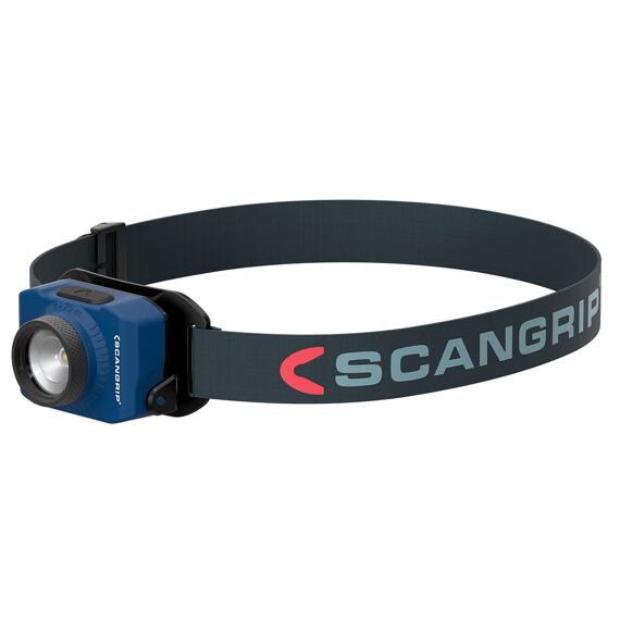 SCANGRIP čelovka ZOOM LED, 10/80/220 lm, dobíjecí USB, IP54