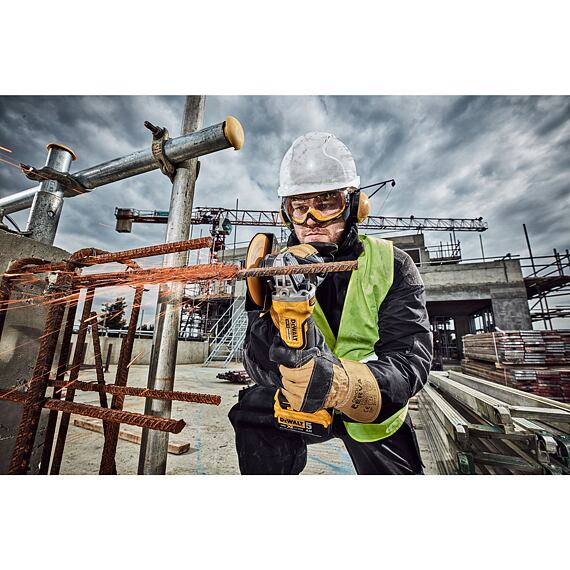 DeWalt DCG406N aku bezuhlíková úhlová bruska 18V, 125mm, elektronická brzda