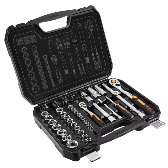 NEO TOOLS gola sada 1/2"-1,4", 73-dílná, 10-054