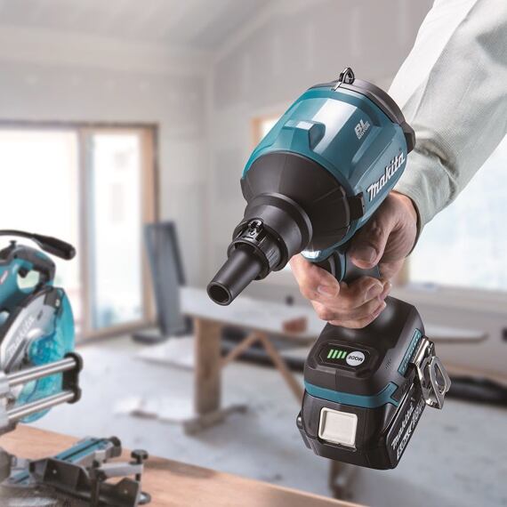 MAKITA DAS180Z aku ofukovač 18V LXT, 4 rychlosti proudu vzduchu, příslušenství, bez baterie