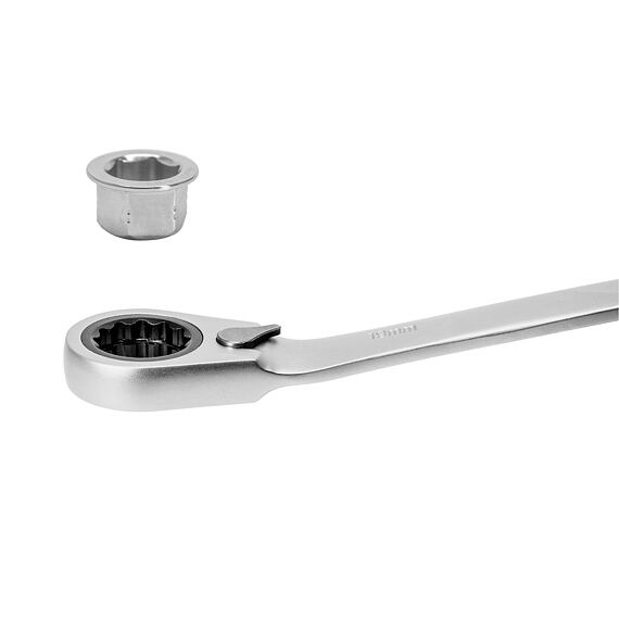 EXTOL Premium klíč ráčnový tvarovaný, sada 11ks vložek 8-19mm, CrV, 8816101