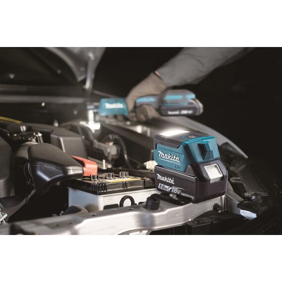 MAKITA DML817 aku svítilna LED 18V LXT, 300lm kombi svícení, 150lm čelní/horní svícení, bez baterie