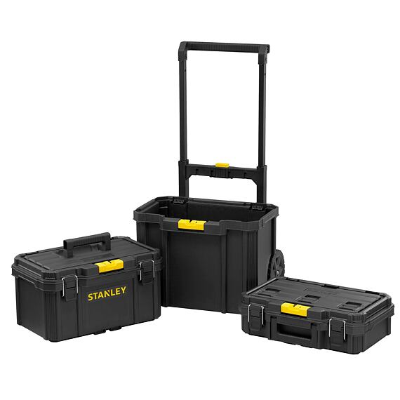 STANLEY STST83319-1 rozkladací pojazdný box Work Shop, teleskopická rukoväť, veľké kolieska