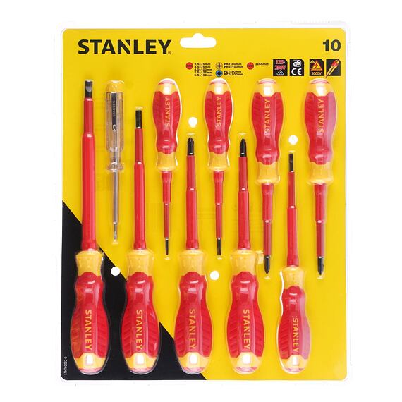 STANLEY STHT60032-0 sada elektrikářských šroubováků PZ + PH + PL, 10-dílná, zkoušečka