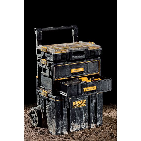 DeWalt DWST83529-1 zásuvkový kufrík ToughSystem 2.0, 2 zásuvky, guličkové ložiská vo výsuvoch