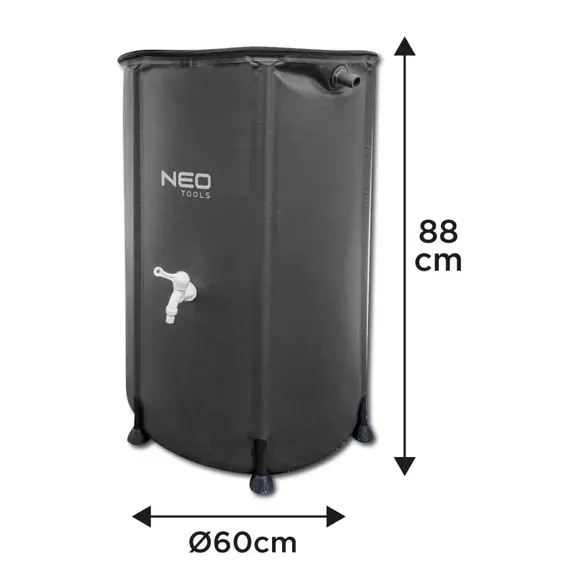 NEO nádoba - vak na vodu skládací 250l, 2* výpusť
