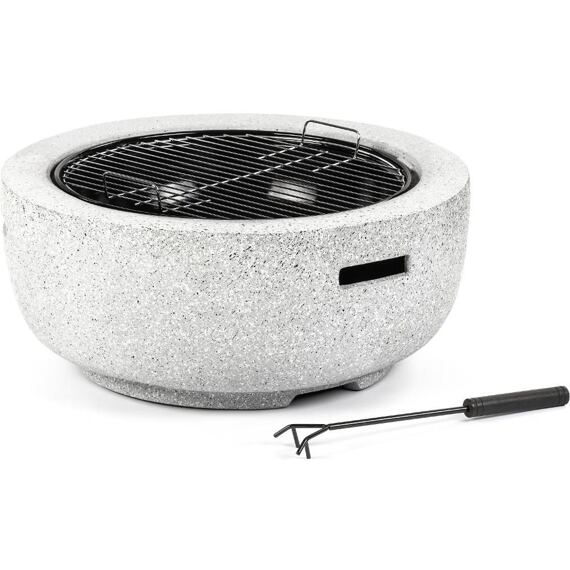 FIELDMANN FZG 1030W ohniště z páleného kamene MgO, 60cm, rošt 43cm, síťový poklop, bílá