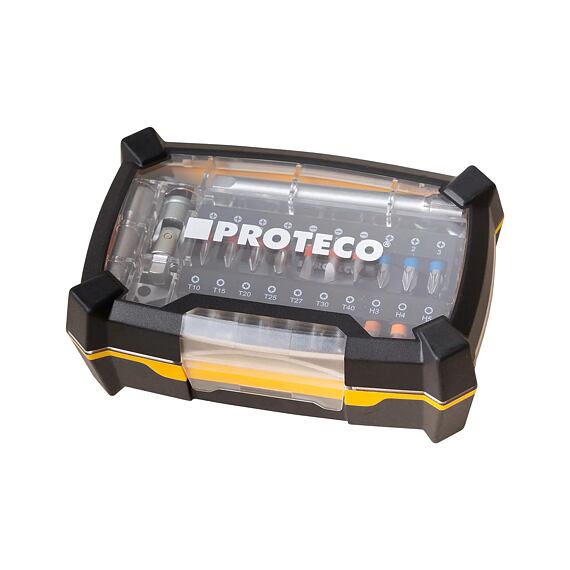 PROTECO sada bitů a hlavic 1/4" 38ks s ráčnou 43.SN-B06