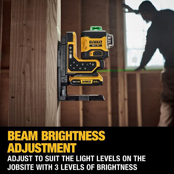 DeWalt DCLE34035D1 laser samonivelační 18V/2Ah XR, zelený, 3*360°, dálkové ovládání, TSTAK