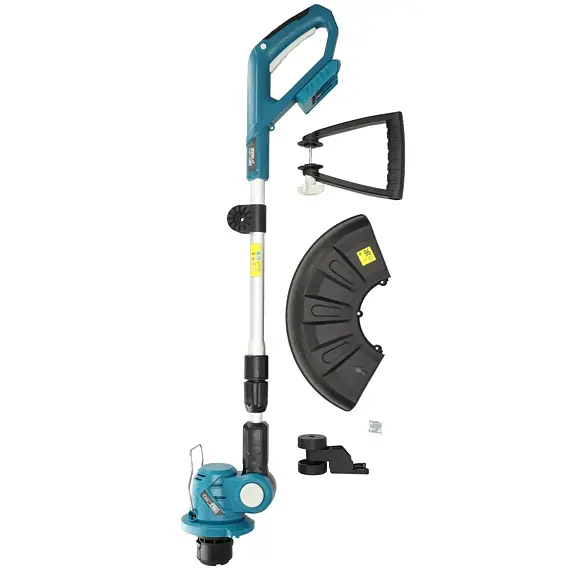 DEDRA aku strunová sekačka 18V, 30cm, teleskopická rukojeť, nastavitelná hlava, bez baterie DED6991