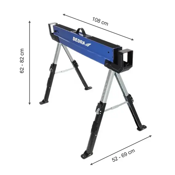 DEDRA N1103 skládací kozy nastavitelné, nosnost max. 1180kg/pár, balení 2ks